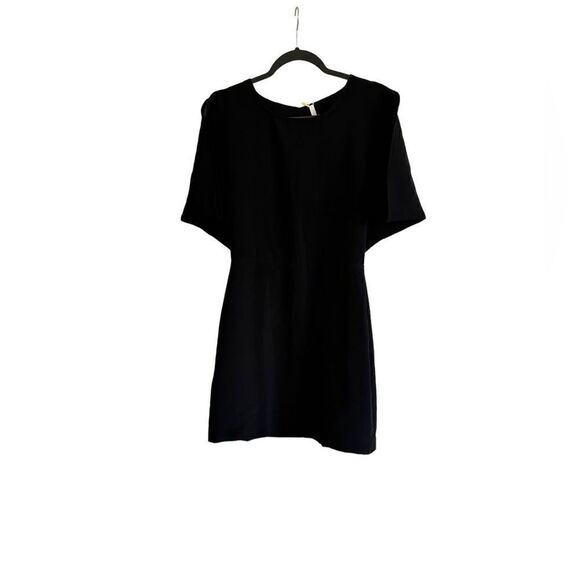 NWT BCBGeneration Black Flare Sleeve Sage Mini Dress Open Back Dress size 4 - Picture 1 of 8
